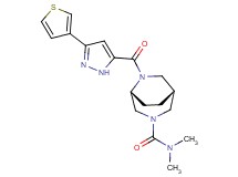 (1R*,5R*)-N,N-dimethyl-6-{[3-(3-thienyl)-1H-pyrazol-5-yl]carbonyl}-3,6-diazabicyclo[3.2.2]nonane-3-carboxamide