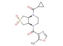 (4aR*,7aS*)-1-(cyclopropylcarbonyl)-4-[(5-methyl-1,3-oxazol-4-yl)carbonyl]octahydrothieno[3,4-b]pyrazine 6,6-dioxide