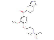 5-{4-[(1-acetylpiperidin-4-yl)oxy]-3-methoxybenzoyl}-4,5,6,7-tetrahydro-2H-pyrazolo[4,3-c]pyridine