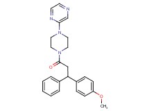2-{4-[3-(4-methoxyphenyl)-3-phenylpropanoyl]-1-piperazinyl}pyrazine