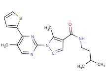 5-methyl-N-(3-methylbutyl)-1-[5-methyl-4-(2-thienyl)-2-pyrimidinyl]-1H-pyrazole-4-carboxamide