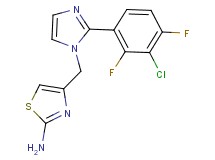 4-{[2-(3-chloro-2,4-difluorophenyl)-1H-imidazol-1-yl]methyl}-1,3-thiazol-2-amine