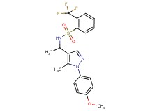 N-{1-[1-(4-methoxyphenyl)-5-methyl-1H-pyrazol-4-yl]ethyl}-2-(trifluoromethyl)benzenesulfonamide