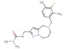N'-{[5-(3-fluoro-2,4-dimethylbenzyl)-5,6,7,8-tetrahydro-4H-pyrazolo[1,5-a][1,4]diazepin-2-yl]methyl}-N,N-dimethylurea
