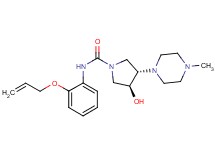 (3S*,4S*)-N-[2-(allyloxy)phenyl]-3-hydroxy-4-(4-methylpiperazin-1-yl)pyrrolidine-1-carboxamide