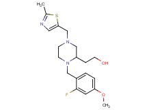 2-{1-(2-fluoro-4-methoxybenzyl)-4-[(2-methyl-1,3-thiazol-5-yl)methyl]-2-piperazinyl}ethanol