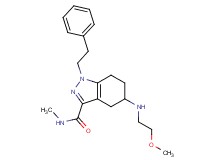 5-[(2-methoxyethyl)amino]-N-methyl-1-(2-phenylethyl)-4,5,6,7-tetrahydro-1H-indazole-3-carboxamide