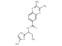 2,3-dimethyl-N-[1-(4-methyl-1H-imidazol-2-yl)propyl]-6-quinoxalinecarboxamide