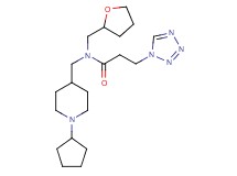 N-[(1-cyclopentyl-4-piperidinyl)methyl]-N-(tetrahydro-2-furanylmethyl)-3-(1H-tetrazol-1-yl)propanamide