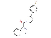 3-{[3-(4-fluorophenyl)-1-pyrrolidinyl]carbonyl}-1H-indazole