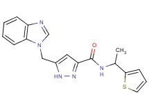 5-(1H-benzimidazol-1-ylmethyl)-N-[1-(2-thienyl)ethyl]-1H-pyrazole-3-carboxamide