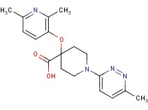 4-[(2,6-dimethylpyridin-3-yl)oxy]-1-(6-methylpyridazin-3-yl)piperidine-4-carboxylic acid