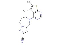 5-(5,6-dimethylthieno[2,3-d]pyrimidin-4-yl)-5,6,7,8-tetrahydro-4H-pyrazolo[1,5-a][1,4]diazepine-2-carbonitrile