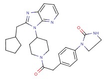 1-[4-(2-{4-[2-(cyclopentylmethyl)-3H-imidazo[4,5-b]pyridin-3-yl]-1-piperidinyl}-2-oxoethyl)phenyl]-2-imidazolidinone