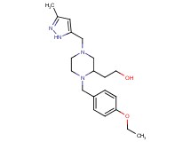 2-{1-(4-ethoxybenzyl)-4-[(3-methyl-1H-pyrazol-5-yl)methyl]-2-piperazinyl}ethanol