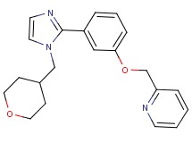 2-({3-[1-(tetrahydro-2H-pyran-4-ylmethyl)-1H-imidazol-2-yl]phenoxy}methyl)pyridine