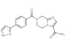 7-[4-(1H-pyrazol-3-yl)benzoyl]-5,6,7,8-tetrahydroimidazo[1,2-a]pyrazine-3-carboxamide