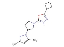 2-cyclobutyl-5-[3-(3,5-dimethyl-1H-pyrazol-1-yl)pyrrolidin-1-yl]-1,3,4-oxadiazole
