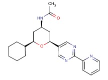 N-[(2R*,4R*,6S*)-2-cyclohexyl-6-(2-pyridin-2-ylpyrimidin-5-yl)tetrahydro-2H-pyran-4-yl]acetamide