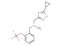 1-(5-cyclopropyl-1,2,4-oxadiazol-3-yl)-N-methyl-N-[2-(trifluoromethoxy)benzyl]methanamine