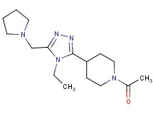 1-acetyl-4-[4-ethyl-5-(pyrrolidin-1-ylmethyl)-4H-1,2,4-triazol-3-yl]piperidine
