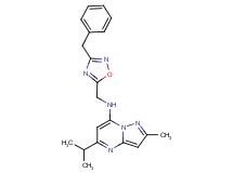 N-[(3-benzyl-1,2,4-oxadiazol-5-yl)methyl]-5-isopropyl-2-methylpyrazolo[1,5-a]pyrimidin-7-amine