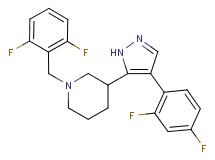 1-(2,6-difluorobenzyl)-3-[4-(2,4-difluorophenyl)-1H-pyrazol-5-yl]piperidine