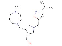 {(3R*,4R*)-1-[(3-isopropylisoxazol-5-yl)methyl]-4-[(4-methyl-1,4-diazepan-1-yl)methyl]pyrrolidin-3-yl}methanol