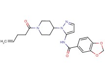 N-{1-[1-(4-pentenoyl)-4-piperidinyl]-1H-pyrazol-5-yl}-1,3-benzodioxole-5-carboxamide