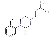 4-(3-methylbutyl)-1-(2-methylphenyl)-2-piperazinone