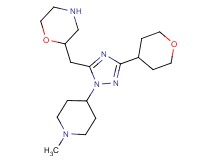2-{[1-(1-methylpiperidin-4-yl)-3-(tetrahydro-2H-pyran-4-yl)-1H-1,2,4-triazol-5-yl]methyl}morpholine
