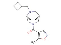 (1R*,5R*)-6-(cyclobutylmethyl)-3-[(5-methylisoxazol-4-yl)carbonyl]-3,6-diazabicyclo[3.2.2]nonane