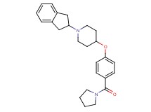 1-(2,3-dihydro-1H-inden-2-yl)-4-[4-(1-pyrrolidinylcarbonyl)phenoxy]piperidine