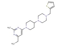 4-ethyl-2-methyl-6-{4-[4-(2-thienylmethyl)piperazin-1-yl]piperidin-1-yl}pyrimidine
