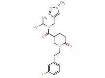 1-[2-(3-fluorophenyl)ethyl]-N-isopropyl-N-[(1-methyl-1H-pyrazol-4-yl)methyl]-6-oxo-3-piperidinecarboxamide
