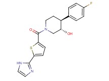 (3S*,4S*)-4-(4-fluorophenyl)-1-{[5-(1H-imidazol-2-yl)-2-thienyl]carbonyl}piperidin-3-ol