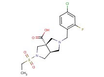 (3aS*,6aS*)-2-(4-chloro-2-fluorobenzyl)-5-(ethylsulfonyl)hexahydropyrrolo[3,4-c]pyrrole-3a(1H)-carboxylic acid