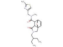 (3aR*,6S*)-2-(2-ethylbutyl)-N-methyl-N-[(2-methyl-1,3-thiazol-4-yl)methyl]-1-oxo-1,2,3,6,7,7a-hexahydro-3a,6-epoxyisoindole-7-carboxamide