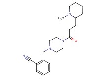 2-({4-[3-(1-methyl-2-piperidinyl)propanoyl]-1-piperazinyl}methyl)benzonitrile