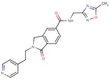 N-[(5-methyl-1,2,4-oxadiazol-3-yl)methyl]-1-oxo-2-(2-pyridin-4-ylethyl)isoindoline-5-carboxamide