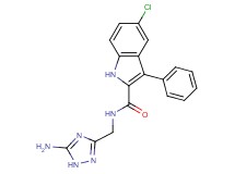 N-[(5-amino-1H-1,2,4-triazol-3-yl)methyl]-5-chloro-3-phenyl-1H-indole-2-carboxamide