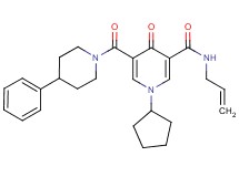 N-allyl-1-cyclopentyl-4-oxo-5-[(4-phenyl-1-piperidinyl)carbonyl]-1,4-dihydro-3-pyridinecarboxamide