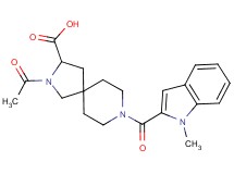 2-acetyl-8-[(1-methyl-1H-indol-2-yl)carbonyl]-2,8-diazaspiro[4.5]decane-3-carboxylic acid