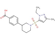 4-{1-[(1-ethyl-3-methyl-1H-pyrazol-5-yl)sulfonyl]piperidin-3-yl}benzoic acid