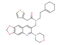 N-[2-(1-cyclohexen-1-yl)ethyl]-N-{[6-(4-morpholinyl)[1,3]dioxolo[4,5-g]quinolin-7-yl]methyl}-2-(3-thienyl)acetamide