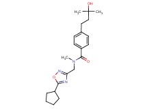 N-[(5-cyclopentyl-1,2,4-oxadiazol-3-yl)methyl]-4-(3-hydroxy-3-methylbutyl)-N-methylbenzamide