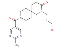 2-(3-hydroxypropyl)-9-[(2-methylpyrimidin-5-yl)carbonyl]-2,9-diazaspiro[5.5]undecan-3-one