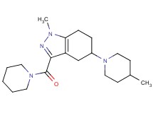 1-methyl-5-(4-methyl-1-piperidinyl)-3-(1-piperidinylcarbonyl)-4,5,6,7-tetrahydro-1H-indazole