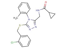 N-{[5-[(2-chlorobenzyl)thio]-4-(2-methylphenyl)-4H-1,2,4-triazol-3-yl]methyl}cyclopropanecarboxamide