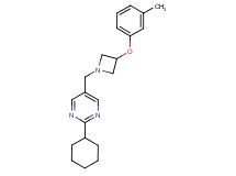 2-cyclohexyl-5-{[3-(3-methylphenoxy)-1-azetidinyl]methyl}pyrimidine